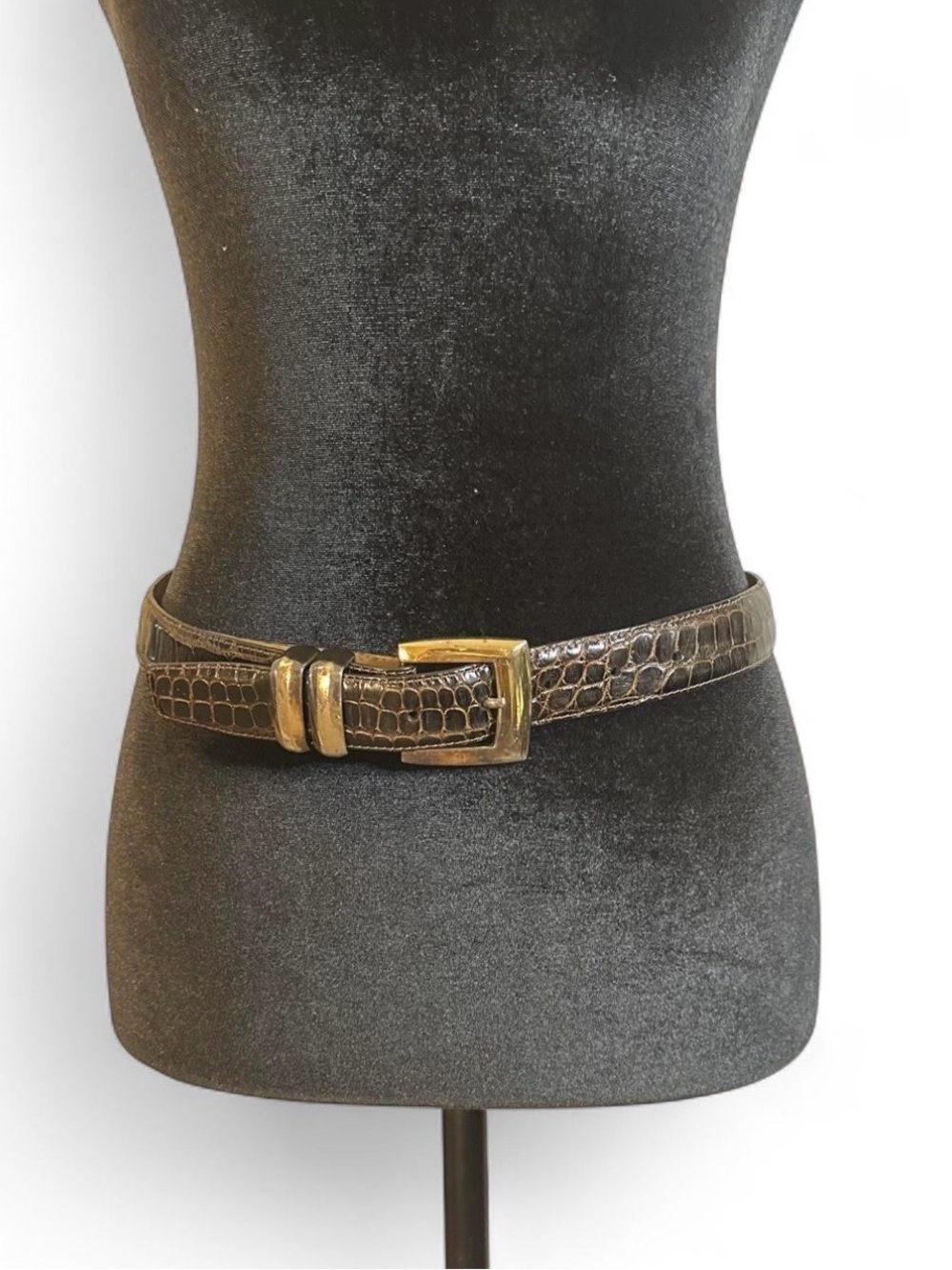 Vintage 90s WCM New York Genuine American Alligator Belt